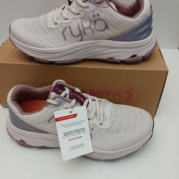 Ryka Shoes - Ryka Women's Cream and Purple Running Shoes